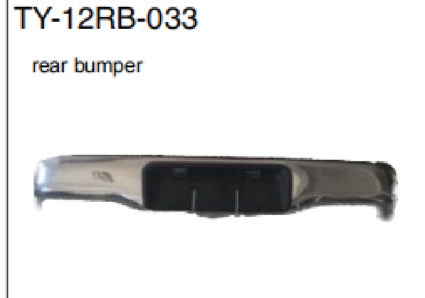 Rear Bumper — TY-12RB-033